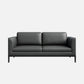 Square Arm Settee Stain-Resistant Leather Couch in Black/Grey Clearhalo 'furn' 'furn_sofas' 'Furniture' 'furniture_sofas' 'Living Room Furniture' 'Sofa' 'sofas' 1200x1200_0985b7e9-3060-4ae0-9391-80e5c0f868b7