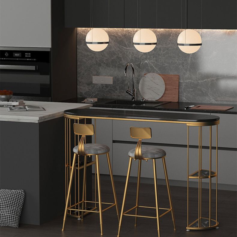 Sintered Stone Bar Table Oval Dining Table for Kitchen Living Room Clearhalo 'Bar Furniture' 'Bar Tables' 'bar_tables' 'furn' 'furn_bar_tables' 'Furniture' 'Kitchen & Dining Furniture' 1200x1200_0985e503-007e-4efe-8f35-187c157b25b4