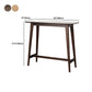 Modern vast hout bistro accent eettafel rechthoek indoor patio balk tafel