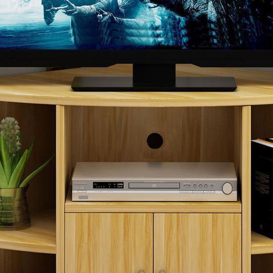 Console TV all'angolo contemporaneo console TV in legno con 2 porte