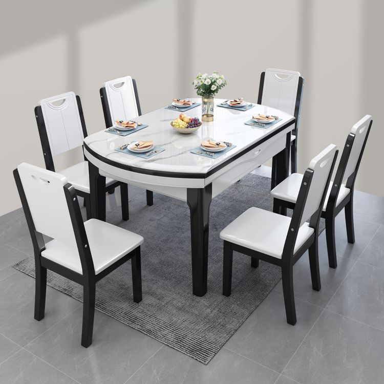 Modern Kitchen Dining Room Set with Sintered Stone Top and Black Base Dining Furniture Set Clearhalo 'Dining Room Sets' 'Dining Tables & Seating' 'dining_room_set' 'furn' 'furn_dining_room_set' 'Furniture' 'furniture_dining_room_set' 'Kitchen & Dining Furniture' 'kitchen&dining_furn' 'kitchen' 1200x1200_0989c02d-ad59-4025-8bd7-057a1682a952
