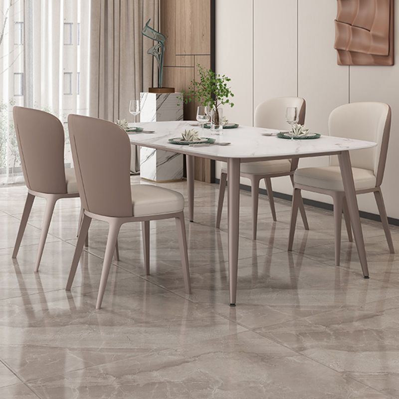 Mesa de comedor de rectángulo de lujo tradicional muebles de comedor de piedra