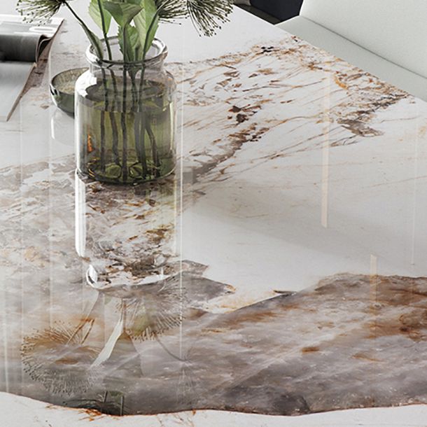 Mesa de comedor de piedra sinterizada para la mesa de cocina moderna del restaurante con 4 patas