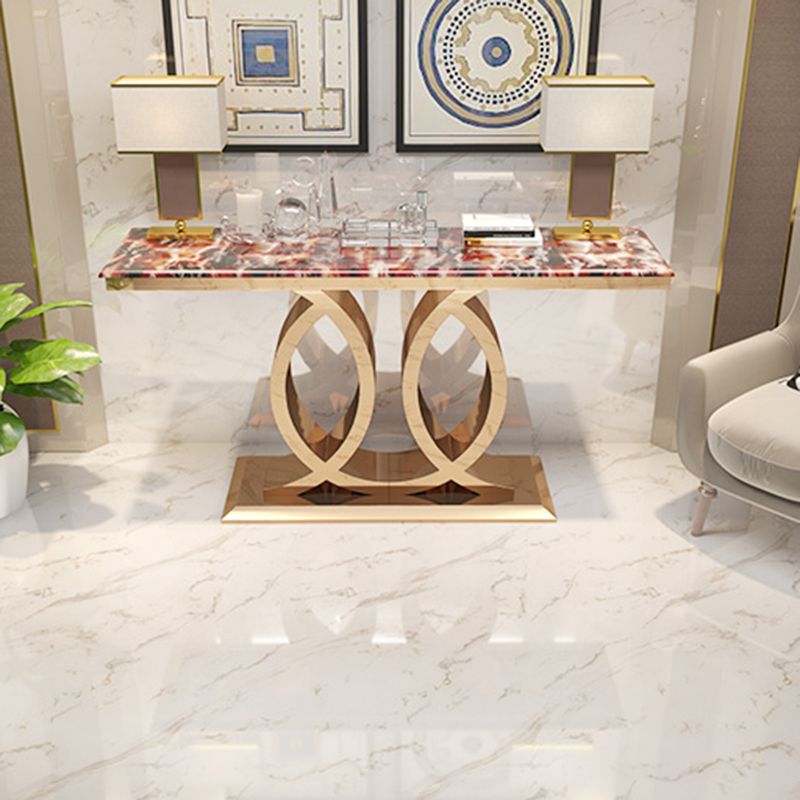 Tavolo console in marmo glam rettangolo 16 "w tavolo accento per sala