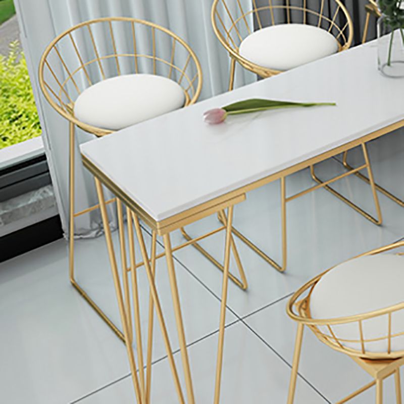 Glam Style Faux Marble Bar Counter Table Rectangle Bar Counter Table Clearhalo 'Bar Furniture' 'Bar Tables' 'bar_tables' 'furn' 'furn_bar_tables' 'Furniture' 'Kitchen & Dining Furniture' 1200x1200_098a75ee-2e3f-4b41-b584-06e0f0b7c814