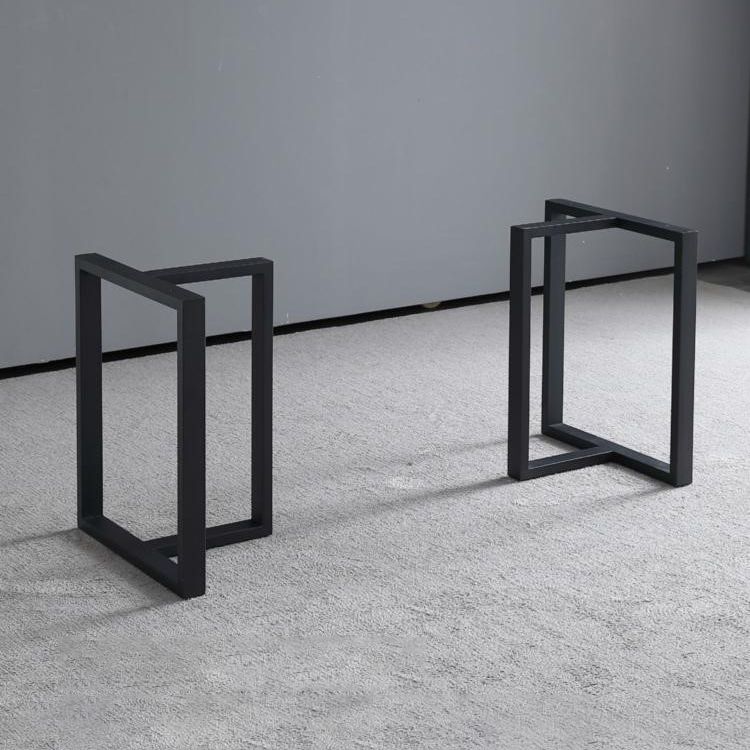 Gesinterde stenen eettafel moderne dubbele voetstuktafel voor thuisgebruik