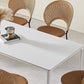 Modern 1/2/5/7 Pieces Dining Room Table Rectangle Stone Furniture in White