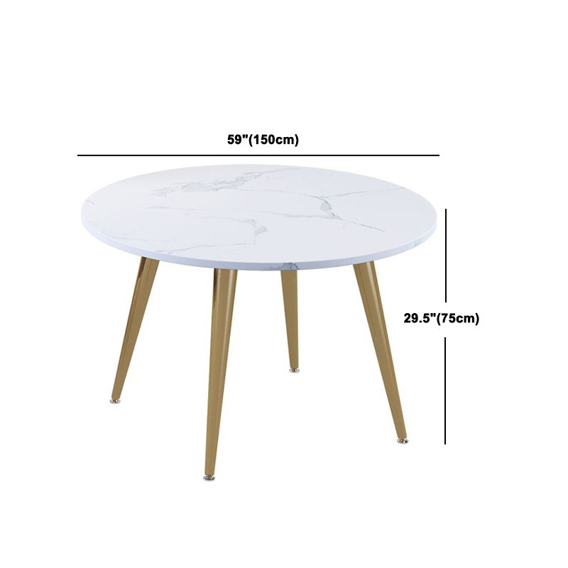 Nordic glam rond Table de table de pierre fritté 1/3/5/7 pièces