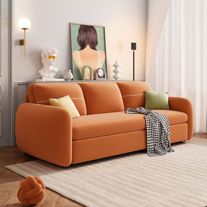 枕付きのコンテンポラリースクエアアームコンバーチブルベッドソファソファ