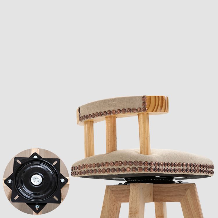 Modern Rubberwood Restaurant Stool Matte Finish Upholstered Bar Stools Clearhalo 'Bar Furniture' 'Bar Stools' 'bar_stools' 'Furniture' 'furniture_bar_stools' 'Kitchen & Dining Furniture' 1200x1200_098f122d-19e6-4dd8-b52a-20eba7688ffe