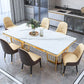 Dinner Room Luxury Dining Table Kitchen Metal Base Dining Table Clearhalo 'Dining Tables & Seating' 'Dining Tables' 'dining_table' 'furn' 'furn_dining_table' 'Furniture' 'Kitchen & Dining Furniture' 1200x1200_098faf50-33e4-40d5-aba5-fe1e713b0c76