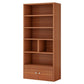 Modern Solid Bookcase Brown Rectangular Bookshelf for Living Room