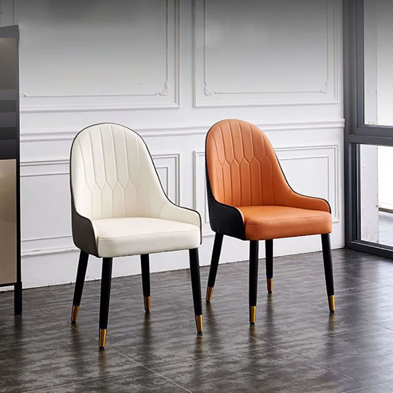 Scandinavian Design Arm Solid Back Dining Side Chairs Leather Dining Side Chairs Clearhalo ' kitchen&dining_furn' 'Dining Chairs' 'Dining Tables & Seating' 'dining_chair' 'furn' 'furn_dining_chair' 'Furniture' 'furniture_dining_chair' 'Kitchen & Dining Furniture' 'kitchen' 1200x1200_0991a108-3bce-4fad-a8d0-65c7dd3f0cf3