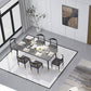 Rectangular Sintered Stone Dining Table Traditional Luxury Dining Furniture with 4 Legs