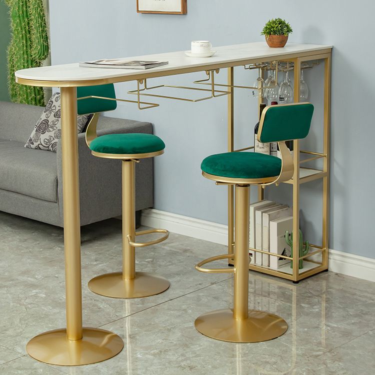Taburetes de bar sin brazos, taburetes de comedor giratorios de altura ajustable con reposapiés