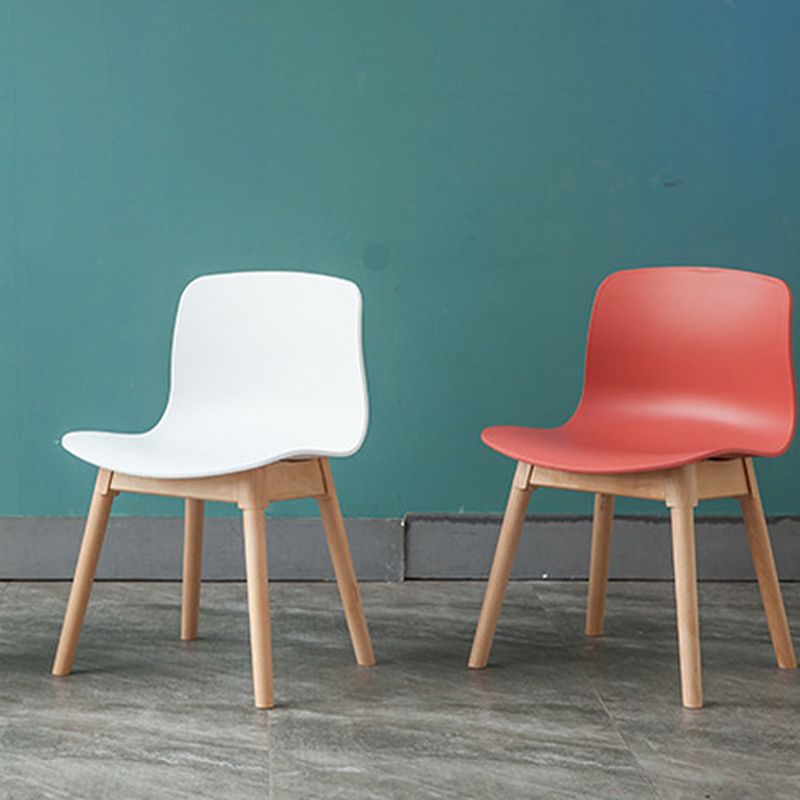 Natural Beech Legs Side Chair Scandinavian Armless Dining Chairs Clearhalo 'Dining Chairs' 'Dining Tables & Seating' 'dining_chair' 'furn' 'furn_dining_chair' 'Furniture' 'Kitchen & Dining Furniture' 1200x1200_0997ff01-f2cd-493a-b580-4a4166778291