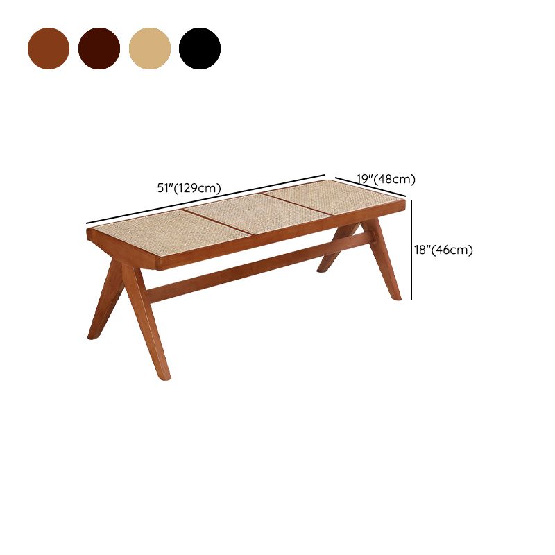 Tropical Rubber Wood Bedroom Bench 50.7"L Seating Bench with Legs Clearhalo 'Benches' 'Chairs & Seating' 'furn' 'furn_benches' 'Furniture' 'Living Room Furniture' 1200x1200_0999e227-626d-442c-9bda-bd07c8db5565