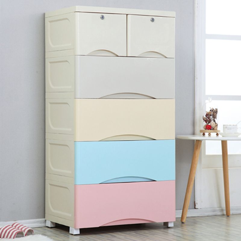 Plastic Matte Finish Storage Cabinet Contemporary Non-Hanging Armoire Clearhalo 'Armoires & Wardrobes' 'armoires_wardrobes' 'Bedroom Furniture' 'furn' 'furn_armoires_wardrobes' 'Furniture' 1200x1200_099a83f4-76f8-48bf-8394-713edff8a52c
