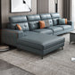 Modern 5-seat Faux Leather Sectional Square Arm Sectional with 4 Pillows Clearhalo 'furn' 'furn_sectionals' 'Furniture' 'Living Room Furniture' 'Sectionals' 1200x1200_099a9f91-a1ff-4658-bedb-420b2a9ac026