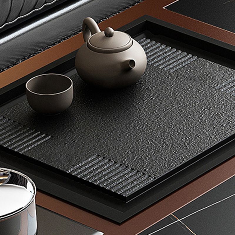 Abstract Slate Coffee Cocktail Table avec tiroirs de rangement rectangle