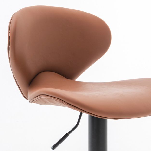 Swivel Adjustable Height Bar Stool Industrial Metal Patio Bar Stool with Cushion