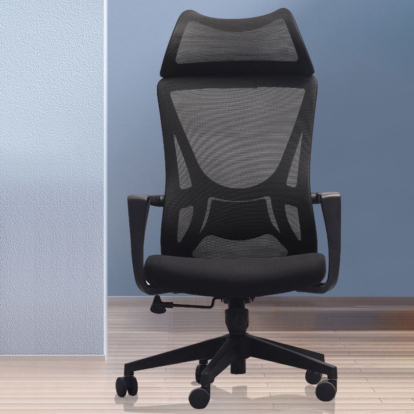 Tarea de silla de brazo de microfibra ajustable contemporánea silla de espalda alta