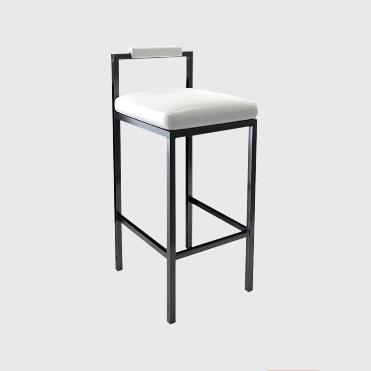 Contemporary Footrest Upholstered Home Stool Matte Finish Low Back Barstool Clearhalo 'Bar Furniture' 'Bar Stools' 'bar_stools' 'furn' 'furn_bar_stools' 'Furniture' 'furniture_bar_stools' 'Kitchen & Dining Furniture' 1200x1200_099e3c40-1bbf-4cb8-8fce-4aa84f068d30
