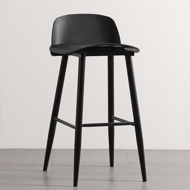 Modern Armless Backrest Counter Stool Iron Kitchen Bar Stool with Acrylic Seat and Pedal Clearhalo 'Bar Furniture' 'Bar Stools' 'bar_stools' 'furn' 'furn_bar_stools' 'Furniture' 'furniture_bar_stools' 'Kitchen & Dining Furniture' 1200x1200_099f31ca-ab46-4294-9c1a-c54f3f5cc694