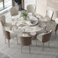 Luxury Round Furniture Stone Dining Room Collection with Turntable Clearhalo ' dining_table' 'Dining Tables & Seating' 'Dining Tables' 'furn' 'furn_dining_table' 'Furniture' 'furniture_dining_table' 'Kitchen & Dining Furniture' 'kitchen&dining_furn' 'kitchen' 'kitchen_dining_table' 1200x1200_099f3cf6-57ca-475b-8a02-66bb6629151e