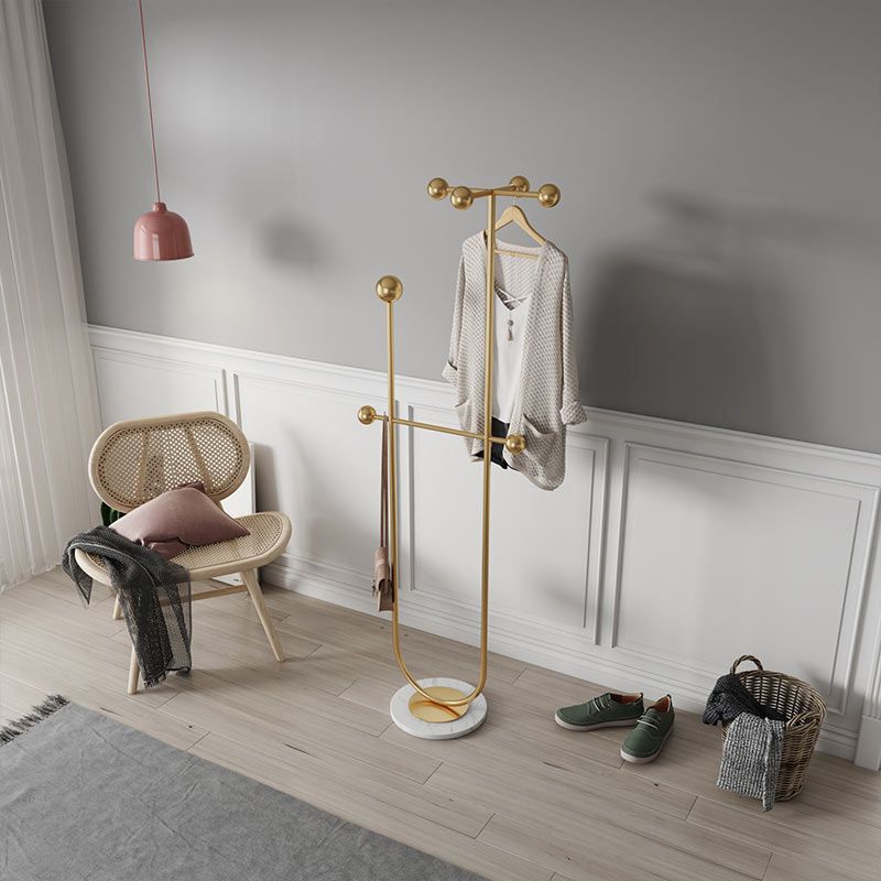 Gorgeous Coat Rack Marble Bottom 7 Coat Hooks Metal Coat Rack Clearhalo 'Entry & Mudroom Furniture' 'furn' 'furn_hall_tree_coat_racks' 'Furniture' 'Hall Trees & Coat Racks' 'hall_tree_coat_racks' 1200x1200_099f7a2c-e501-4ff4-8d10-d5cbf8b44f58
