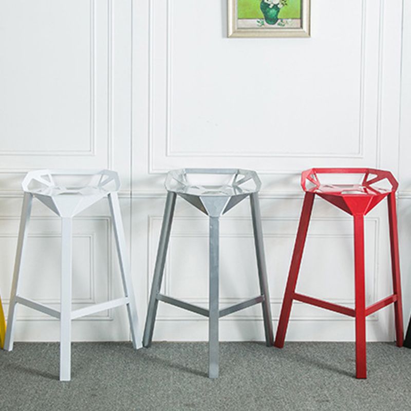 Industrial Style Metal Barstool Low Back Counter Bar Stool for Kitchen Clearhalo 'Bar Furniture' 'Bar Stools' 'bar_stools' 'furn' 'furn_bar_stools' 'Furniture' 'Kitchen & Dining Furniture' 1200x1200_09a06ee0-4942-4ebb-ae14-7bdea97a5aec