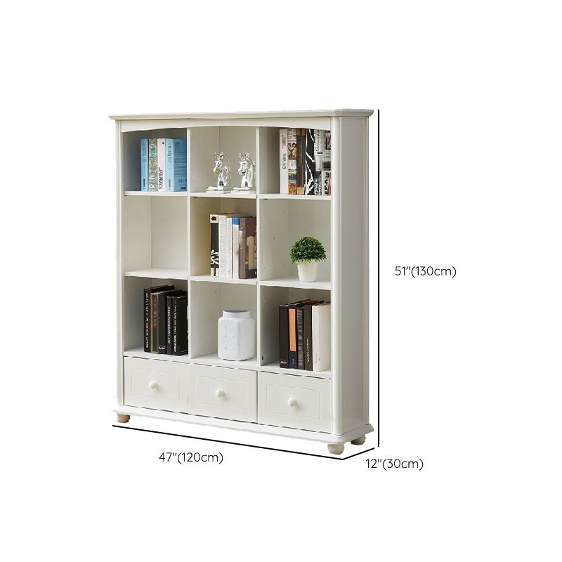 Contemporary Wood Bookshelf Standard Closed Back White Bookcase Clearhalo 'Bookcases' 'furn' 'furn_bookcases' 'Furniture' 'Office Furniture' 1200x1200_09a11d20-eea9-48a0-8c6a-f26cdcf29b96