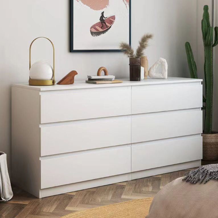 Cassettiera contemporanea doppia in legno per camera da letto