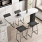 Cafe and Break-room Bistro Accent Dining Table Modern Stone Double Pedestal Counter Table Clearhalo 'Bar Furniture' 'Bar Tables' 'bar_tables' 'furn' 'furn_bar_tables' 'Furniture' 'furniture_bar_tables' 'Kitchen & Dining Furniture' 'kitchen&dining_furn' 'kitchen' 1200x1200_09a47a0d-0d5c-4246-ad80-5ce871db3f41