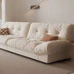 Scandinavian Solid Color Sofa 39.37" Wide Tufted Back Armless Sofa