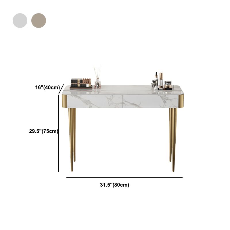 Tabouret de coiffeuse de maquillage de vanité luxueuse avec 2 tiroirs