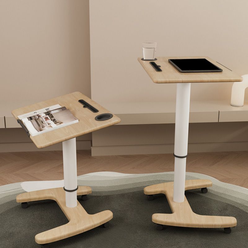 Contemporary Writing Desk Home or Office with Caster Wheels Desk with Metal Legs Clearhalo 'furn' 'furn_office_desk' 'Furniture' 'Office Desks' 'Office Furniture' 'office_desk' 1200x1200_09a987ce-dac1-4afb-be74-077dd989cfb8