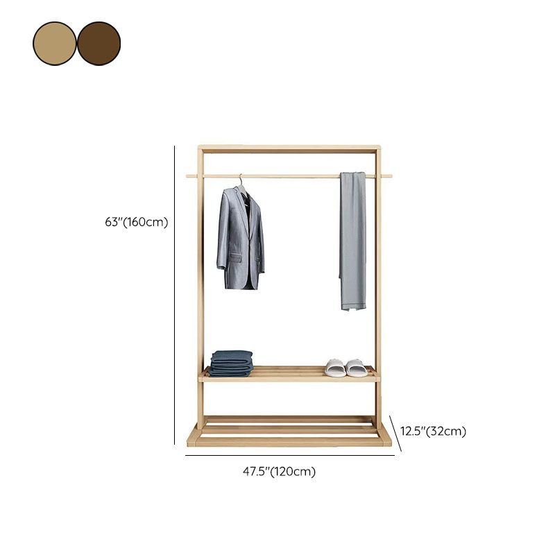 Medio de siglo Moderno Hall Stand de madera de madera interior con almacenamiento