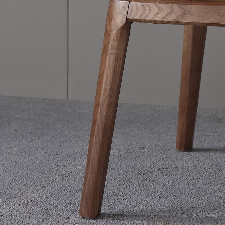 Contemporary Style Chair Wood Solid Back Dining Chair for Dining Room