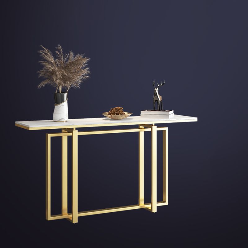 Mesa de consola resistente al marco de mármol glamour/rectángulo de metal para el hall