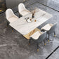 Traditional Luxury Dining Table Rectangle Sintered Stone Table with Pedestal Base Clearhalo ' dining_table' 'Dining Tables & Seating' 'Dining Tables' 'furn' 'furn_dining_table' 'Furniture' 'furniture_dining_table' 'Kitchen & Dining Furniture' 'kitchen&dining_furn' 'kitchen' 'kitchen_dining_table' 1200x1200_09ab48af-3aaa-49c1-bda6-189b1a5352fc