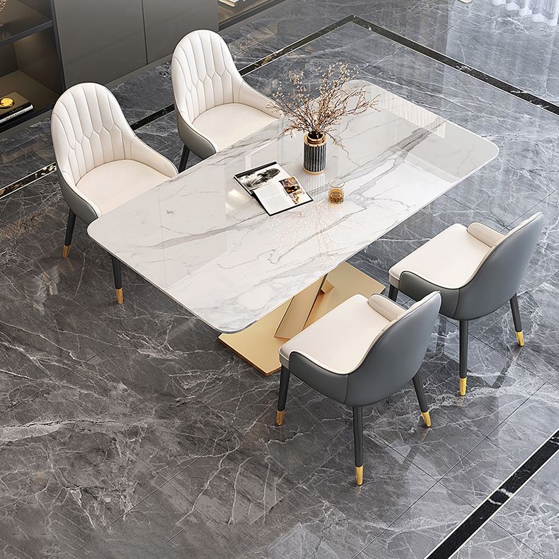 Traditional Luxury Dining Table Rectangle Sintered Stone Table with Pedestal Base Clearhalo ' dining_table' 'Dining Tables & Seating' 'Dining Tables' 'furn' 'furn_dining_table' 'Furniture' 'furniture_dining_table' 'Kitchen & Dining Furniture' 'kitchen&dining_furn' 'kitchen' 'kitchen_dining_table' 1200x1200_09ab48af-3aaa-49c1-bda6-189b1a5352fc
