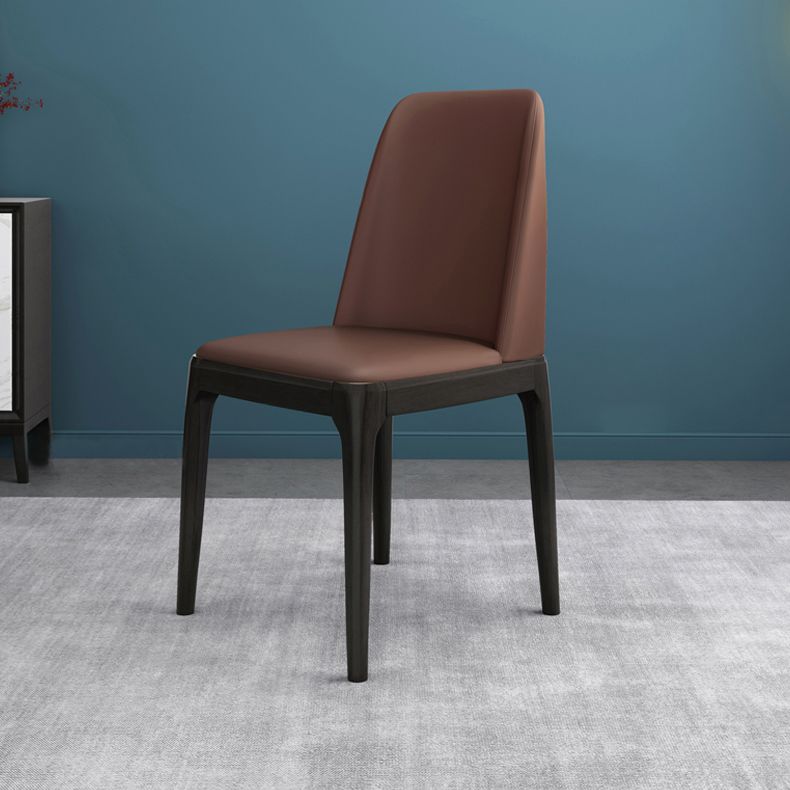 Leather Scandinavian Restaurant Side Chair Colorful Parsons Dining Chair Clearhalo ' kitchen&dining_furn' 'Dining Chairs' 'Dining Tables & Seating' 'dining_chair' 'furn' 'furn_dining_chair' 'Furniture' 'furniture_dining_chair' 'Kitchen & Dining Furniture' 'kitchen' 1200x1200_09ab567b-66a3-48de-b2e6-3a9046112628