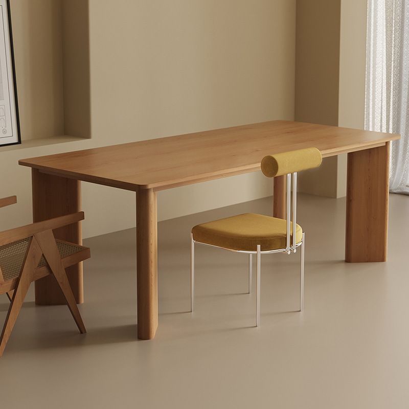 Modern Simple Solid Wood Table for Restaurant Rectangle Table with 4 Legs Clearhalo 'Dining Tables & Seating' 'Dining Tables' 'dining_table' 'furn' 'furn_dining_table' 'Furniture' 'Kitchen & Dining Furniture' 1200x1200_09abd64f-03a6-46b1-8e23-51c150c1c8e3