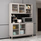 Ultra Modern Glass Doors Dining Hutch Faux Wood Storage Cabinet for Dining Room Clearhalo 'Display & China Cabinets' 'display_china_cabinets' 'furn' 'furn_display_china_cabinets' 'Furniture' 'Kitchen & Dining Furniture' 1200x1200_09ad0edf-ebb1-4218-9534-598480c083d9