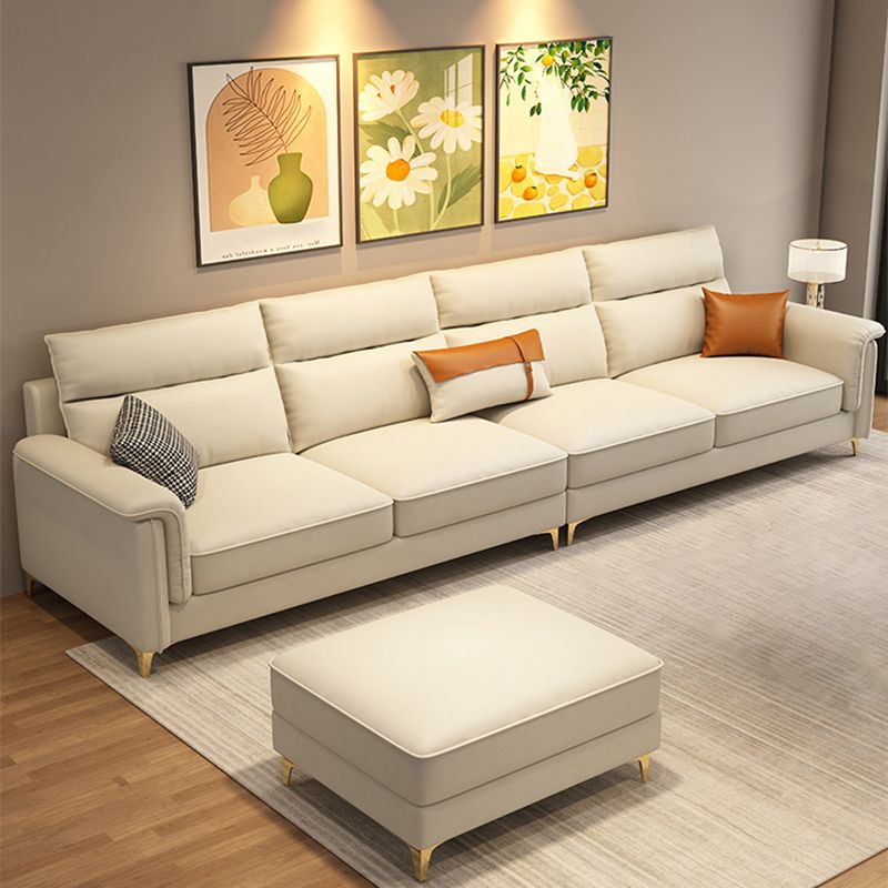 Glam Faux Leather Sectionals Pillow Top Top Brass Sectional Sapa pour le salon