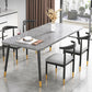 Industrial Style MDF Dining Table 4 Legs Carbon Steel Base Rectangle Table for Home Clearhalo ' dining_table' 'Dining Tables & Seating' 'Dining Tables' 'furn' 'furn_dining_table' 'Furniture' 'furniture_dining_table' 'Kitchen & Dining Furniture' 'kitchen&dining_furn' 'kitchen' 'kitchen_dining_table' 1200x1200_09af3dd8-2c40-4cbd-a281-d686950c501c