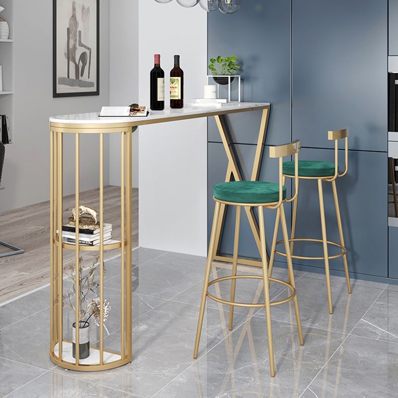 Indoor 42-inch Height Cocktail Bar Table Nordic Metal Base Bar Height Storage Table Clearhalo 'Bar Furniture' 'Bar Tables' 'bar_tables' 'furn' 'furn_bar_tables' 'Furniture' 'furniture_bar_tables' 'Kitchen & Dining Furniture' 'kitchen&dining_furn' 'kitchen' 1200x1200_09af9315-3a65-44df-b5cd-a6a5709d83b5