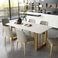 Traditional Luxury White in Marble Counter Rectangle Dining Table for Kitchen Clearhalo 'Dining Tables & Seating' 'Dining Tables' 'dining_table' 'furn' 'furn_dining_table' 'Furniture' 'Kitchen & Dining Furniture' 1200x1200_09b05109-efd7-4200-8af7-9febe99ba9f6