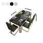 Glam Rectangle Shape Marble Dining Table Kitchen Standard Dining Table with 4 Legs Base Clearhalo ' dining_table' 'Dining Tables & Seating' 'Dining Tables' 'furn' 'furn_dining_table' 'Furniture' 'furniture_dining_table' 'Kitchen & Dining Furniture' 'kitchen&dining_furn' 'kitchen' 'kitchen_dining_table' 1200x1200_09b06630-3ef9-43ed-a9b1-f0ee71cd6a92